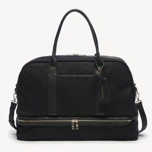 Sole Society Black Canvas Weekender Bag